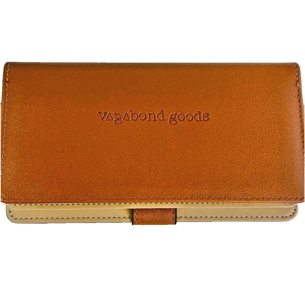 Brown Wanderlust Wallet by VAGABOND GOODS Clutch Purse with Leaf Detailing NEW - Picture 2 of 4